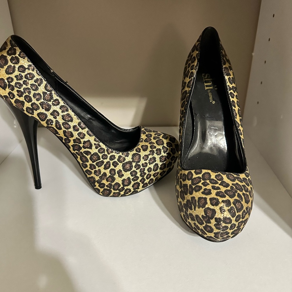 Sparkly Leopard Heels